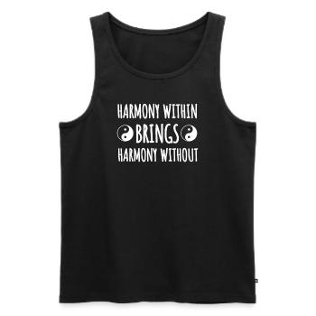 Tcm Quote Traditional Chinese Medicine - Men's Premium Organic Tank Top - black - Front - AI Model Male 178 light (178cm)