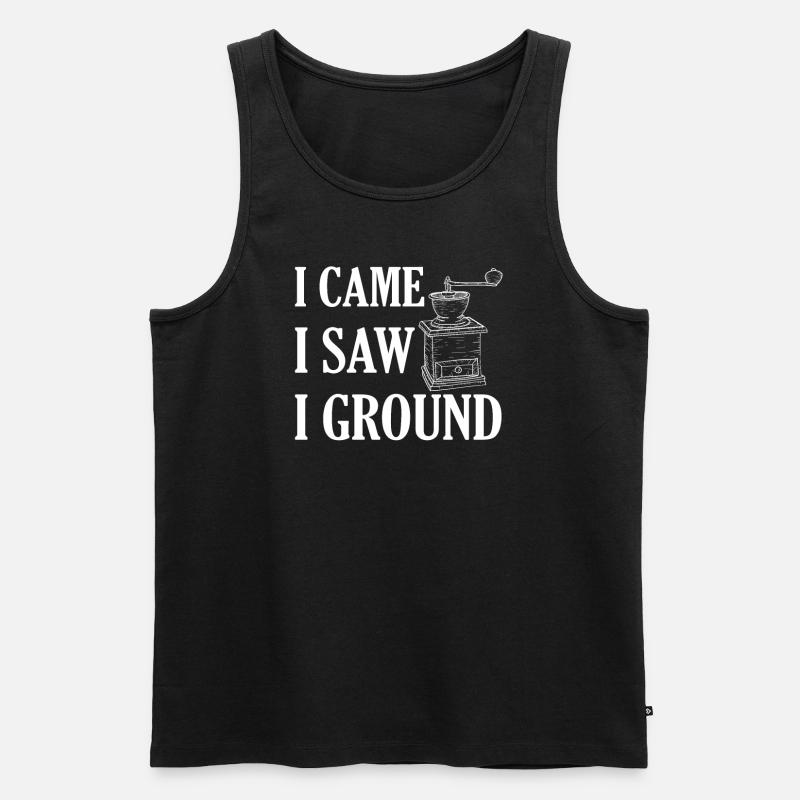 Kaffeemühle - Männer Premium Bio Tank Top - Schwarz