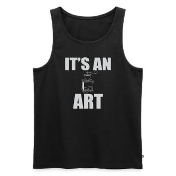 Manual Coffee Grinders Quote - Men's Premium Organic Tank Top - black - Front - AI Model Male 178 light (178cm)
