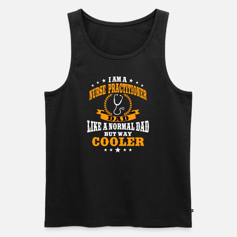 Krankenschwester Papa - Männer Premium Bio Tank Top - Schwarz