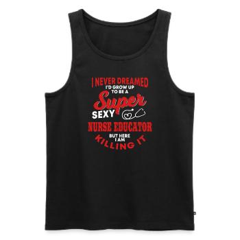 Nurse Instructor Humor - Men's Premium Organic Tank Top - black - Front - Michal (187cm)