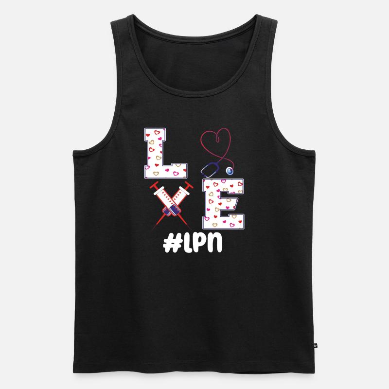 LPN Licensed Practical Nurse Practitioner - Men's Premium Organic Tank Top - black
