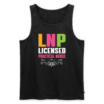 Licensed Practical Nurse - Men's Premium Organic Tank Top - black - Front - AI Model Male 178 light (178cm)