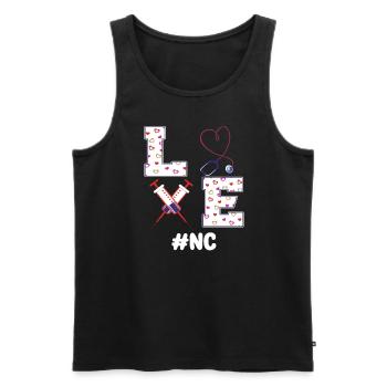 Krankenschwester Berater Shirt - Männer Premium Bio Tank Top - Schwarz - Vorne - Michal (187cm)