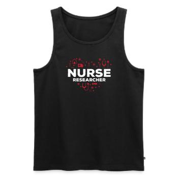Cœur de scientifique en soins infirmiers - Débardeur bio Premium Homme - noir - Devant - AI Model Male 178 light (178cm)