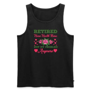 Retired home nurse - Men's Premium Organic Tank Top - black - Front - AI Model Male 178 light (178cm)