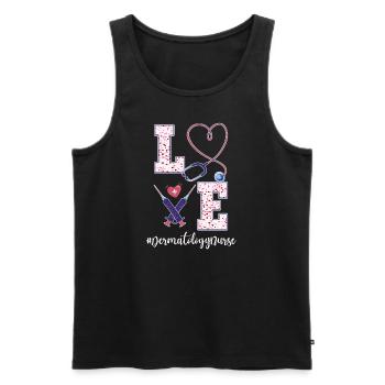 Dermatological nurse for Valentine's Day - Men's Premium Organic Tank Top - black - Front - AI Model Male 178 light (178cm)