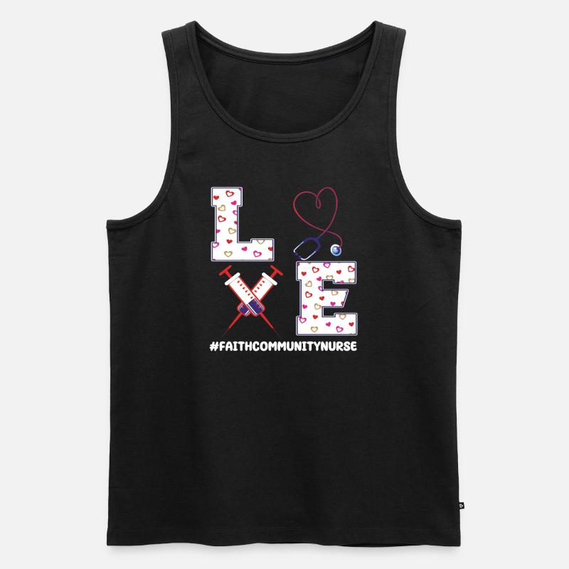 Gemeindekrankenschwester Geschenkidee - Männer Premium Bio Tank Top - Schwarz