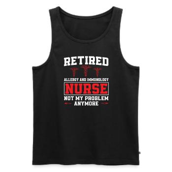 Pensionierte Allergie Krankenschwester - Männer Premium Bio Tank Top - Schwarz - Vorne - Michal (187cm)