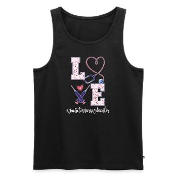 Diabetes Nurse Valentine's Day - Men's Premium Organic Tank Top - black - Front - Michal (187cm)