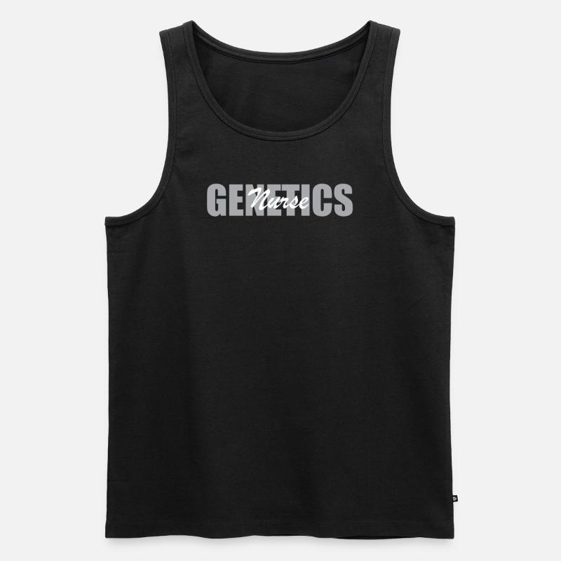 Genetik Krankenschwester Design - Männer Premium Bio Tank Top - Schwarz
