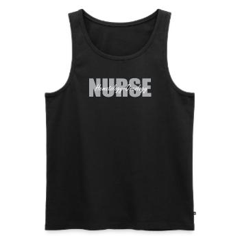 Infirmière en hématologie-oncologie - Débardeur bio Premium Homme - noir - Devant - Michal (187cm)