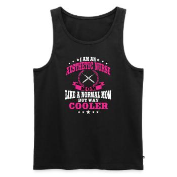 Ästhetische Krankenschwester Mama Zum Muttertag - Männer Premium Bio Tank Top - Schwarz - Vorne - Michal (187cm)