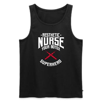 Ästhetische Krankenschwester Spruch - Männer Premium Bio Tank Top - Schwarz - Vorne - Michal (187cm)