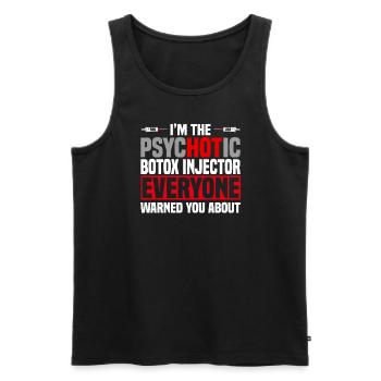 Funny Aesthetic Sister Gift - Men's Premium Organic Tank Top - black - Front - AI Model Male 178 light (178cm)