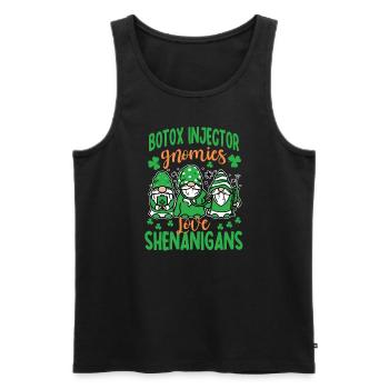 Aesthetics Nurse St. Patrick's Day - Men's Premium Organic Tank Top - black - Front - AI Model Male 178 light (178cm)
