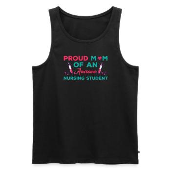 Proud design of nursing student mom - Men's Premium Organic Tank Top - black - Front - AI Model Male 178 light (178cm)
