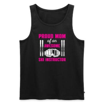 Lustige Skilehrerin Mama Shirt - Männer Premium Bio Tank Top - Schwarz - Vorne - AI Model Male 178 light (178cm)