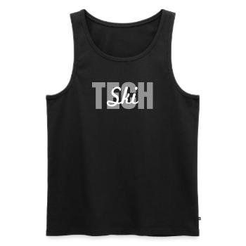 Toller Skitechniker Schriftsatz - Männer Premium Bio Tank Top - Schwarz - Vorne - AI Model Male 178 light (178cm)