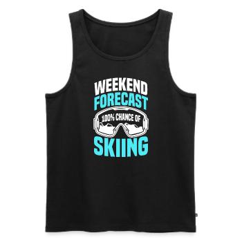 Vorhersage Für Das Skiwochenende - Männer Premium Bio Tank Top - Schwarz - Vorne - Michal (187cm)