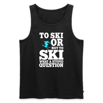 Drôle de cadeau de dicton de ski - Débardeur bio Premium Homme - noir - Devant - Michal (187cm)