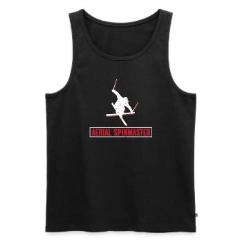 Aerial Spinmaster Freestyle Skiing - Männer Premium Bio Tank Top - Schwarz - Vorne - AI Model Male 178 light (178cm)