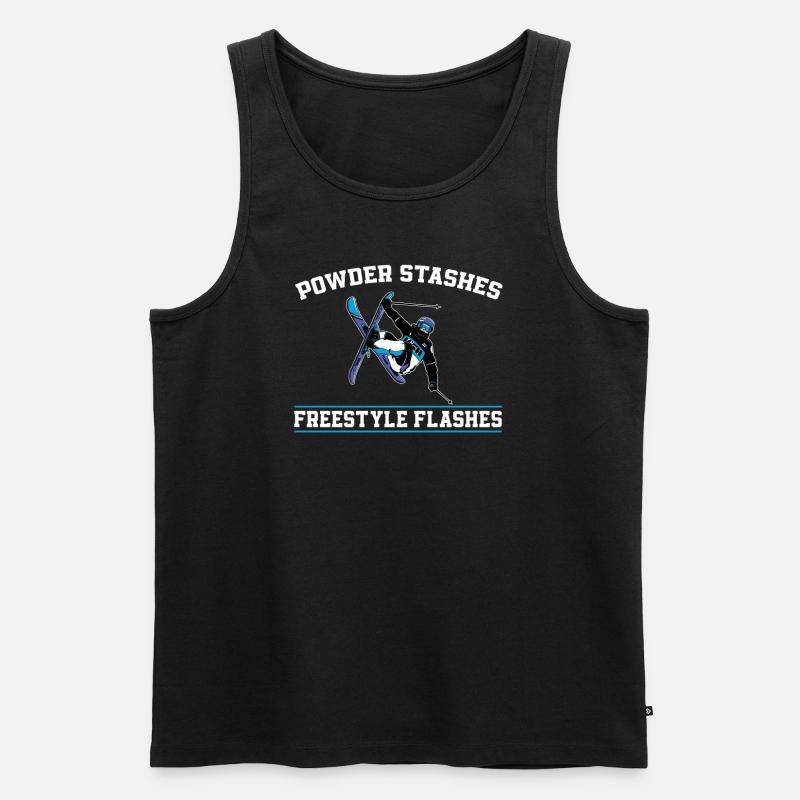 Lustiges Freestyle Ski Geschenk - Männer Premium Bio Tank Top - Schwarz