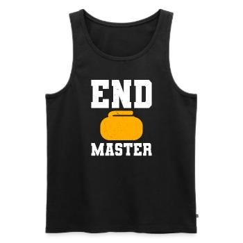 Endmaster - Curling Design - Men's Premium Organic Tank Top - black - Front - AI Model Male 178 light (178cm)