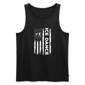 USA Eistanzen Amerika - Männer Premium Bio Tank Top - Schwarz - Vorne - AI Model Male 178 light (178cm)