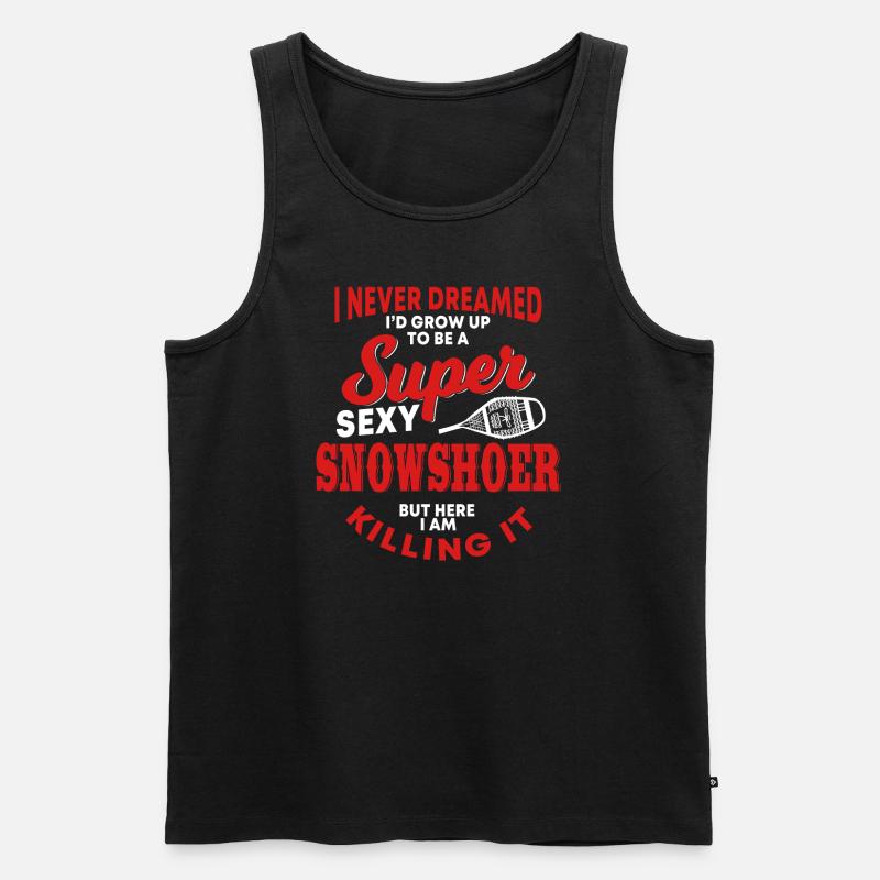 Schneeschuhwanderer Schneeschuhe - Männer Premium Bio Tank Top - Schwarz
