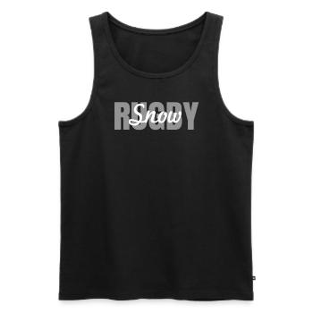 Rugby des neiges - Débardeur bio Premium Homme - noir - Devant - AI Model Male 178 light (178cm)