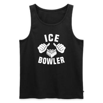 Joueur de quilles sur glace - Débardeur bio Premium Homme - noir - Devant - Michal (187cm)