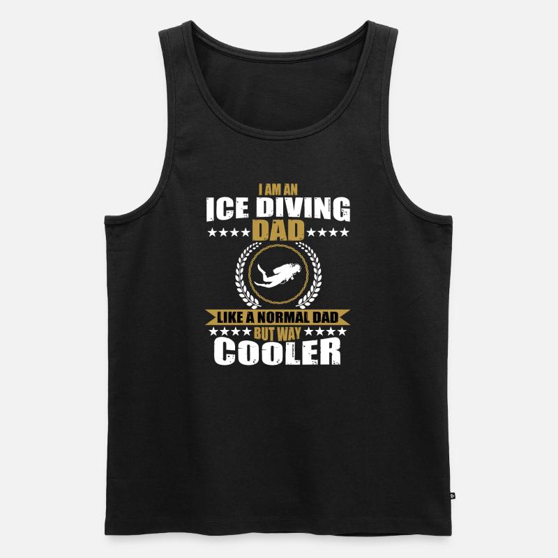 Lustiger Eistaucher Papa - Männer Premium Bio Tank Top - Schwarz