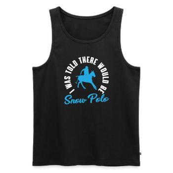 Lustiges Schnee Polo Outfit Pferde Polo - Männer Premium Bio Tank Top - Schwarz - Vorne - AI Model Male 178 light (178cm)