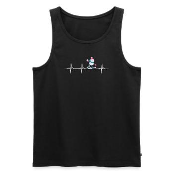 Retro Snowman Silhouette Holiday Decoration - Men's Premium Organic Tank Top - black - Front - Michal (187cm)