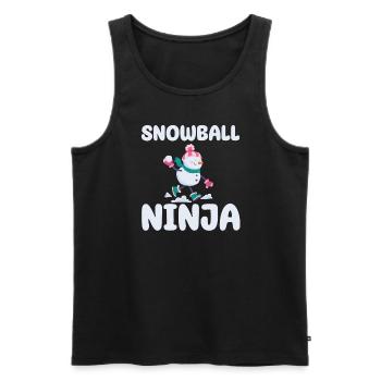 Retro Snowman Silhouette Holiday Decoration - Men's Premium Organic Tank Top - black - Front - Michal (187cm)