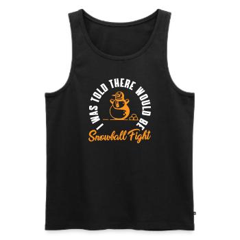 Retro Snowman Silhouette Holiday Decoration - Men's Premium Organic Tank Top - black - Front - Michal (187cm)