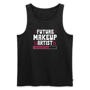 Future Makeup Artist T-shirt - Men's Premium Organic Tank Top - black - Front - AI Model Male 178 light (178cm)