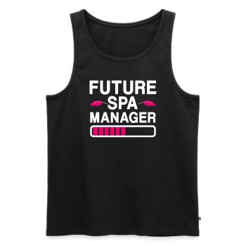 Zukünftiger Spa Manager Wellness-center - Männer Premium Bio Tank Top - Schwarz - Vorne - Michal (187cm)