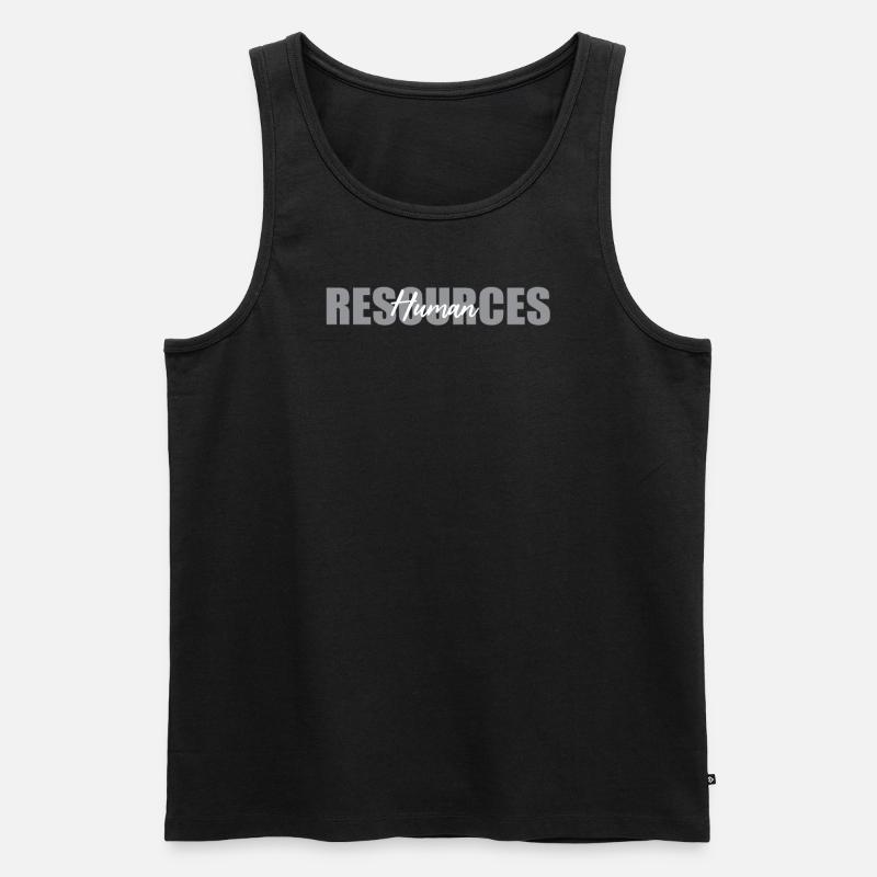 Human Resources - Männer Premium Bio Tank Top - Schwarz