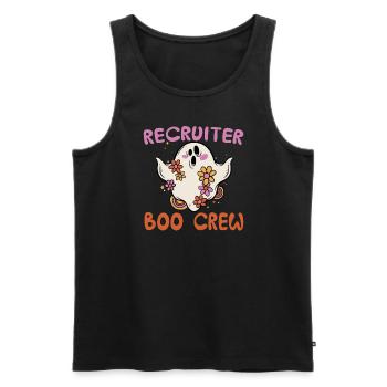 Recruiter Boo Crew Halloween Costume - Men's Premium Organic Tank Top - black - Front - AI Model Male 178 light (178cm)