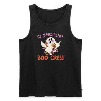 Spécialiste RH Boo Crew Costume d’Halloween - Débardeur bio Premium Homme - noir - Devant - Michal (187cm)