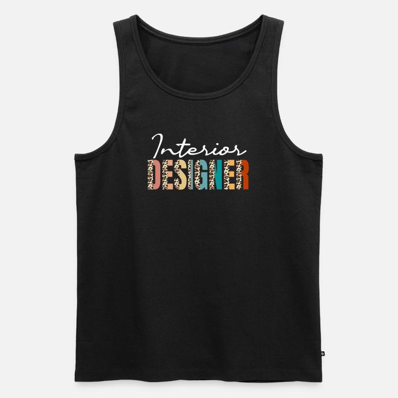 Interior Designer Leopard Print - Men's Premium Organic Tank Top - black