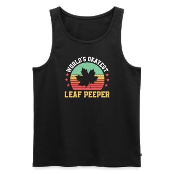 Drôle de cadeau Leafpeer - Débardeur bio Premium Homme - noir - Devant - Michal (187cm)