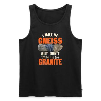 Lustiger Gesteinssammler Gneis Gestein - Männer Premium Bio Tank Top - Schwarz - Vorne - AI Model Male 178 light (178cm)