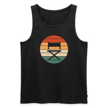 Regiestuhl - Männer Premium Bio Tank Top - Schwarz - Vorne - Michal (187cm)