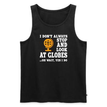 Geography - Men's Premium Organic Tank Top - black - Front - Michal (187cm)
