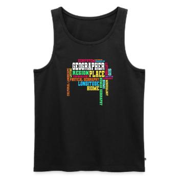 Geographie - Männer Premium Bio Tank Top - Schwarz - Vorne - AI Model Male 178 light (178cm)