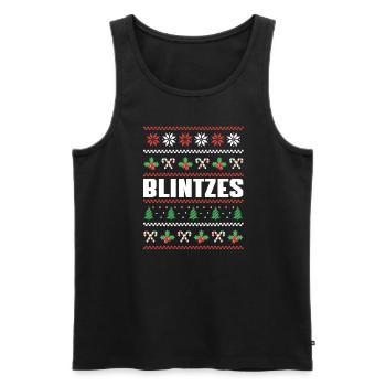 Ugly Blintzes Christmas Outfit - Men's Premium Organic Tank Top - black - Front - Michal (187cm)
