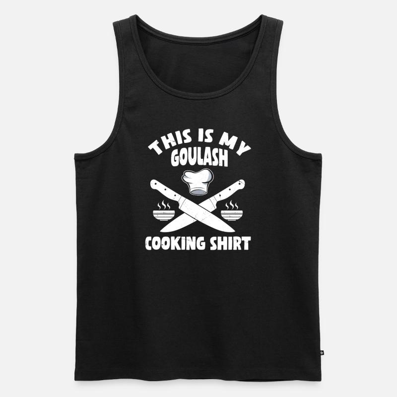 Gulasch-kochshirt - Männer Premium Bio Tank Top - Schwarz